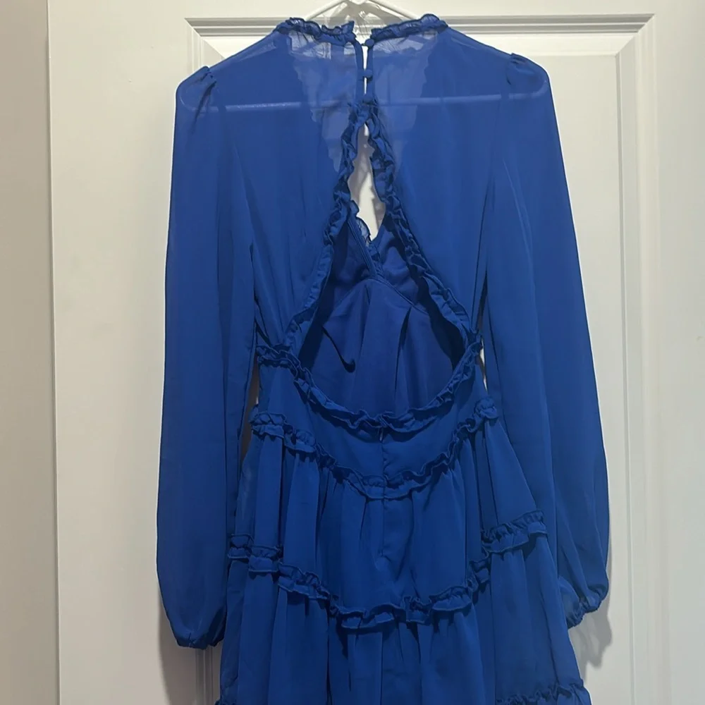 Blue ruffle dress
